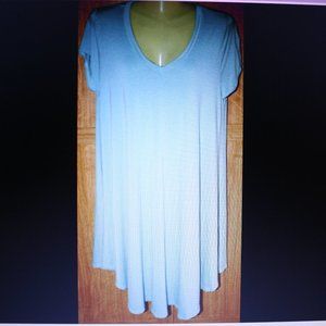 Reborn  J Short Sleeve Shift Dress Light Green Sz XL